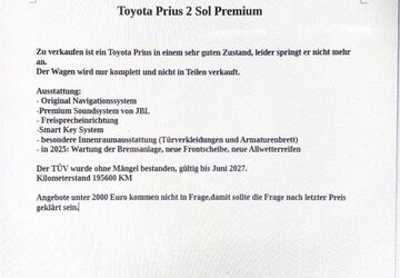 Toyota Prius 195.600 km 2.000 &euro; Lemgo 32657