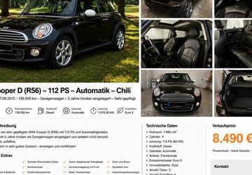 Mini Cooper D 139.000 km 8.499 &euro; bielefeld 33729